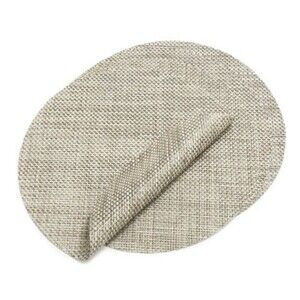 Set of 4 Chilewich Oyster Round Basketweave Placemats